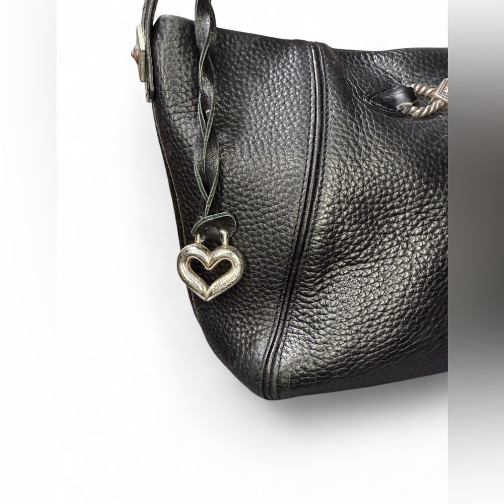 Brighton Black Pebbled Leather Shoulder Bag - Picture 6 of 10